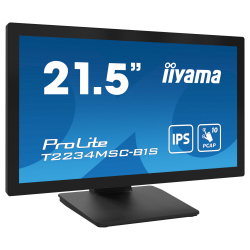 Монитор IIYAMA T2234MSC-B1S, 21.5", Touch monitor, 10 points Projective capacitive, IPS Panel, 16:9, FHD 1920x1080, 350cd/m2, 1000:1, 8ms, 7H, IP65 Front, Anti-fingerprint coating, OSD key lock, VGA, HDMI, DisplayPort, Speakers, Tilt, Portrait, Face up, VESA 100, Black