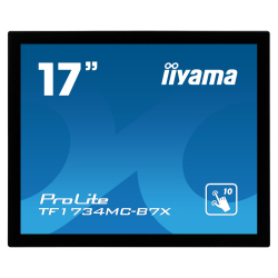 Тъч Монитор IIYAMA TF1734MC-B7X 17 inch TN LED Panel, OPEN FRAME, 1280x1024, 5:4, Projective Capacitive 10 point touch with Anti-Fingerprint coating, 315cd/m2, 5ms, 1000:1, VGA, HDMI, Displayport, IP65 front, Glass thickness 7 mm