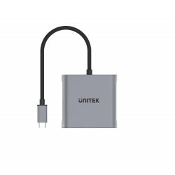 Unitek Адаптер Adapter USB-C M to DisplayPort x 2 F - 8K@@30Hz, MST - V1404A