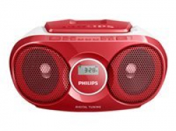 Philips CD Player, Radio (Dynamic Bass Boost, FM Stereo Tuner, CD Shuffle/Repeat Function, 20-Track CD Programmable, 3.5-mm Audio-In