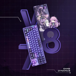 VGN безжична геймърска механична клавиатура Wireless Gaming Mechanical Keyboard - V87 Starry Sky - Dynamic Silver Switches [Linear]
