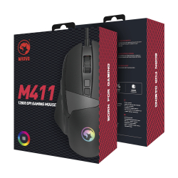 Marvo Геймърска мишка Gaming Mouse M411 RGB - 12800dpi, programmable, 1000Hz