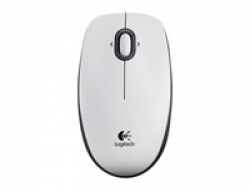 LOGITECH B100 Corded Mouse - WHITE - USB - B2B