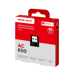 Безжичен Nano USB адаптер Mercusys MA20N AC650
