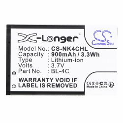 Батерия за мобилен телефон NOKIA 6100, 6200, 107, 108 BL-4C LiIon 3,7V 900mAh CAMERON SINO Батерия за мобилен телефон NOKIA 6100, 6200, 107, 108 BL-4C LiIon 3,7V 900mAh CAMERON SINO