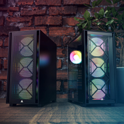 Montech кутия AIR 1000 PREMIUM, Mid-tower Case, TG, 2 Front Panels, 4x120mm ARGB Fans, Black                          