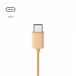 HAMA Слушалки с микрофон "Fun C", USB-C, водач за кабел от едната страна, Оранжев