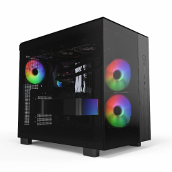 Montech кутия KING 65 Pro, Dual Chamber Mid-tower Case, 3 ARGB Fans, Black