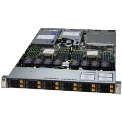 Supermicro assembled server based on AS-1125HS-TNR, 2x Genoa 9334 CPU, 24x 32GB DDR5, 3x SSD 2.5" NVMe PCIe4 6.4TB, AIOM Dual-Port 10GbE SFP+, BPN-NVME5-HS119N-S4R, CBL-CDAT-1062Y-45, CBL-MCIO-1242M5REL, CBL-MCIO-1343M5FRF, CBL-MCIO-1352M5FRF                          