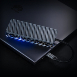Orico докинг станция Type-C Docking Station Power Distribution 3.0 100W - HDMI, Type-C x 1, USB3.0 x 3, USB 2.0 x 1, LAN, SD, VGA, Audio - WB-11P-GY