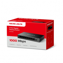 8-портов гигабитов комутатор Mercusys MS108GS