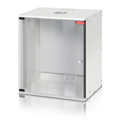 Formrack 19" Wall Mounted rack 12U SOHO 512/400mm, height: 582mm, loading capacity: 50kg., tempered glass door, 19" front rails                          