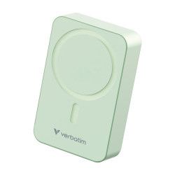 Verbatim Charge "n" Go Essentials Power Bank Magnetic Wireless 20000mAh Green