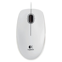 LOGITECH B100 Corded Mouse - WHITE - USB - B2B