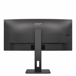Монитор AOC CU34P3CV, 34" VA Panel WLED, Curved 1500R, 3440x1440, 21:9, 100Hz, 300 cd/m2, 3000:1, 50M:1, AntiGlare, 3H, 3-sided frameless, HDMI, DisplayPort, USB-C, 4x USB, LAN, Speakers, Flicker-free, Low blue light, PIP, PBP, Tilt, Swivel, HAS, Pivot, VESA 100, Black