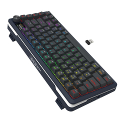 Bluetooth и безжична механична геймърска клавиатура Redragon Flekact Pro K708-RGB-PRO, RGB осветление - черна