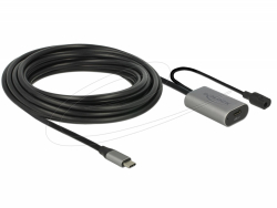 Delock Кабел активен удължителен USB-C към USB-C женско , 5m, (доп. DC захранващ сокет за опцион. захр.) Delock Кабел активен удължителен USB-C към USB-C женско , 5m, (доп. DC захранващ сокет за опцион. захр.)