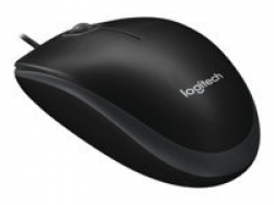 LOGITECH B100 Corded Mouse - BLACK - USB - B2B