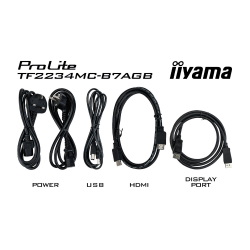 Тъч Монитор IIYAMA TF2234MC-B7AGB 21.5 inch Open Frame, 10-point Multi-Touch Projective Capacitive, IPS LED, 1920x1080, 300cd/m2, 8ms, Protection glass 6H, Bezel-Free, HDMI, VGA, DisplayPort, Anti-Glare coated glass