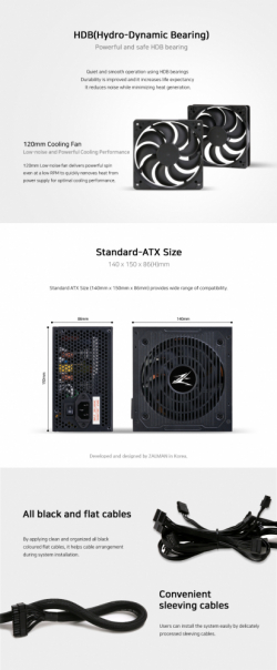 Zalman захранване PSU MegaMax 600W 80+ ZM600-TXII                          