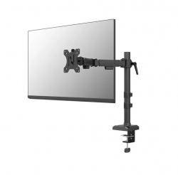 Neomounts Nero Single Flat Screen Desk Mount (phone holder+Quick-fix clamp/grommet)