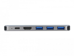 Докинг станция Delock, За MacBook, HDMI 4K, USB-A, USB-C, PD, Сива