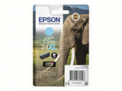 EPSON 5LB 24XL ink cartridge light cyan high capacity 9.8ml 740 pages 1-pack blister without alarm