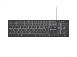 Natec Keyboard Herring Glow US, White Backlight