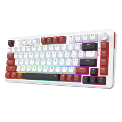 Геймърска механична клавиатура Redragon Stormhunter K721WRB-RGB с RGB осветление - бяла