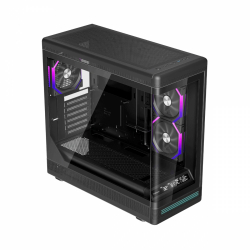 1stPlayer кутия Case ATX - PB8 Black - 3 x 120 mm A-RGB fans included, USB-C