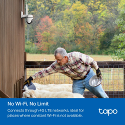 Външна охранителна камера TP-Link Tapo C501GW 4G LTE панорамна