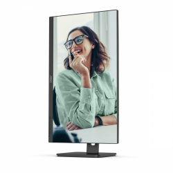 Монитор AOC 24P3CV, 23.8 inch WLED IPS Panel, 16:9, 1920x1080, 300 cd/m2, 1000:1, 50M:1, 75Hz, AntiGlare, 3H, 3-sided frameless, HDMI, DisplayPort, 4x USB 3.2, USB-C Docking, 65W PD, LAN, Speakers, Tilt, Swivel, Pivot, HAS, Flicker-free, Low blue light, VESA 100, Black