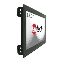 Монитор Faytech 1010502419 FT133TMCAPOFHBOB, 13.3" Open Frame Capacitive Touch Monitor, Optically bonded, AG, 7H, PCAP 10-point multi touch, 24/7, IP65 Front / IP40 Back, 1920x1080, 1000 cd/m2, 800:1, 15ms, HDMI, DP, VGA, Serial, 12V DC-In, VESA 100, 8 clamps support, Black