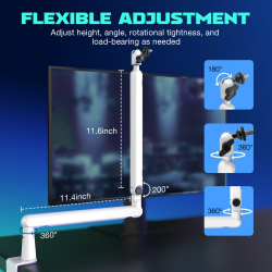 Стойка за микрофон FIFINE BM88 White High End Boom Arm Stand