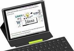 Таблет и четец Hannspree Lumo Paper 7.8", 64 GB, в комплект с калъф Smart Folio