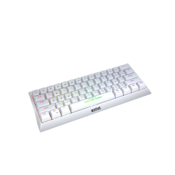 Marvo геймърска клавиатура Gaming Mechanical keyboard 61 keys TKL Hecate 61R WH - KG962G White - RED switches, RGB (English US)