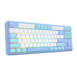 Геймърска механична клавиатура Redragon Star Blade K707WBB-RGB - синьо/бяло