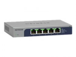 NETGEAR MS105 5-port multi-gig 2.5G Unmanaged Switch Metal Housing Fanless for Desktop and Wall Mounting
