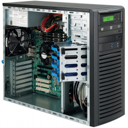 Supermicro CSE-732D4-903B, Mid-Tower, Front I/O, Fixed HD SATA/SAS, 903W - Black                          