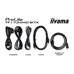 Тъч Монитор IIYAMA TF1734MC-B7X 17 inch TN LED Panel, OPEN FRAME, 1280x1024, 5:4, Projective Capacitive 10 point touch with Anti-Fingerprint coating, 315cd/m2, 5ms, 1000:1, VGA, HDMI, Displayport, IP65 front, Glass thickness 7 mm