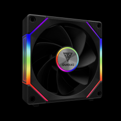 Gamdias Комплект вентилатори Fan Pack 3-in-1 3x120mm - AEOLUS P2-1203, Swappable Fan Blades (Reverse Fan Blades Included), Daisy-Chain, Infinity Mirror, A-RGB