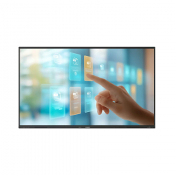 Дисплей Philips 86BDL4252E/00, 86 inch, IPS panel, AG, 0-gap Infrared touch, UHD 3840x2160, 400cd/m2, 1200:1, 8ms, Octa Core 4x A73 + 4x A53, 8GB, 128GB, Android 14, VGA, 3x HDMI, DP, USB-C, 4x USB, LAN, RS232C, HDMI out, OPS, Speakers, 18/7, VESA, Black
