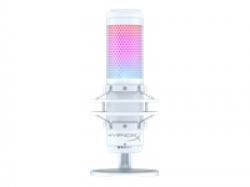 HP HyperX QuadCast S Microphone Stereo Omnidirectional Cardioid Bidirectional modes compatible PC Playstion and Mac White