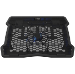 CANYON NS02, Cooling stand single fan with 2x2.0 USB hub, support up to 10”-15.6” laptop, ABS plastic and iron, Fans dimension:125*125*15mm(1pc), DC 5V, fan speed: 800-1000RPM, size:340*265*30mm, 406g