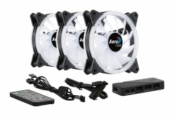 AeroCool комплект вентилатори Fan Pack 3-in-1 3x120mm - DUO 12 Pro - Addressable RGB with Hub, Remote - ACF3-DU10227.11