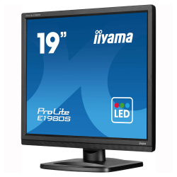 Монитор IIYAMA E1980S-B1, 19 inch, TN panel, 1280x1024, 5:4, 250 cd/m2, 1000:1, 3ms, 75Hz, HDMI, DP, Speakers, Tilt, VESA 100, Black