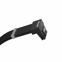 1stPlayer модулен кабел Custom Sleeved Modding Cable Black - PCIe 5.0 12VHPWR M/M - FM2-B-BK                          