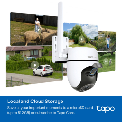 Външна охранителна камера TP-Link Tapo C501GW 4G LTE панорамна