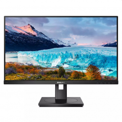 Монитор Philips 243S1, 23.8" Wide IPS LED, 4 ms, 1000:1 50M:1 DCR, 250cd/m2, 1920x1080@@75Hz, HDMI, DVI, USB-C 3.2, Tilt, Pivot, Swivel, Height Adjust, Speakers,  Black