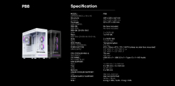 1stPlayer кутия Case ATX - PB8 Black - 3 x 120 mm A-RGB fans included, USB-C